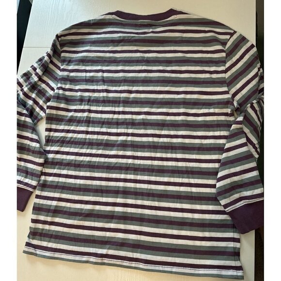 Rare GUESS Los Angeles EST. 1981 Spell Out Striped Long Sleeve T Shirt 2000s M - Picture 6 of 7